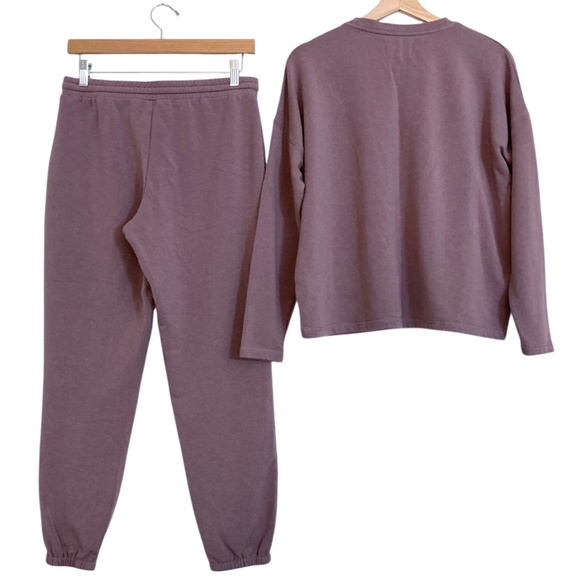 MADEWELL MWL Petite Superbrushed Easygoing Jogger Pants in Fig Purple - Picture 9 of 10